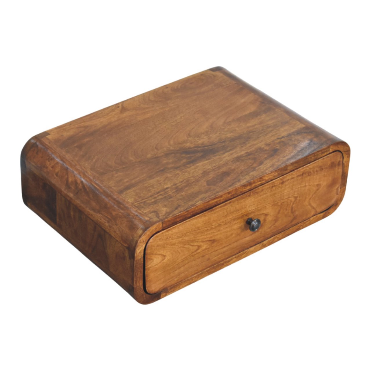 Avora Wall-Mounted Chestnut 1 Drawer Nightstand - Image 4