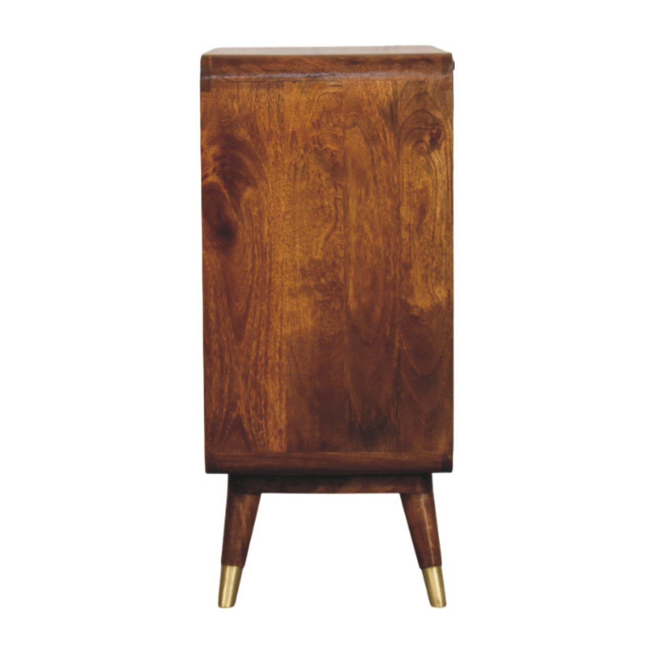 Avora Brass Embossed 2 Door Chestnut Cabinet - Image 7