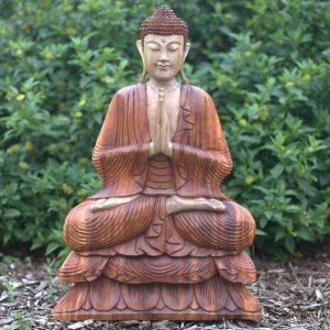 Hand Carved Buddha Statue - Welcome
