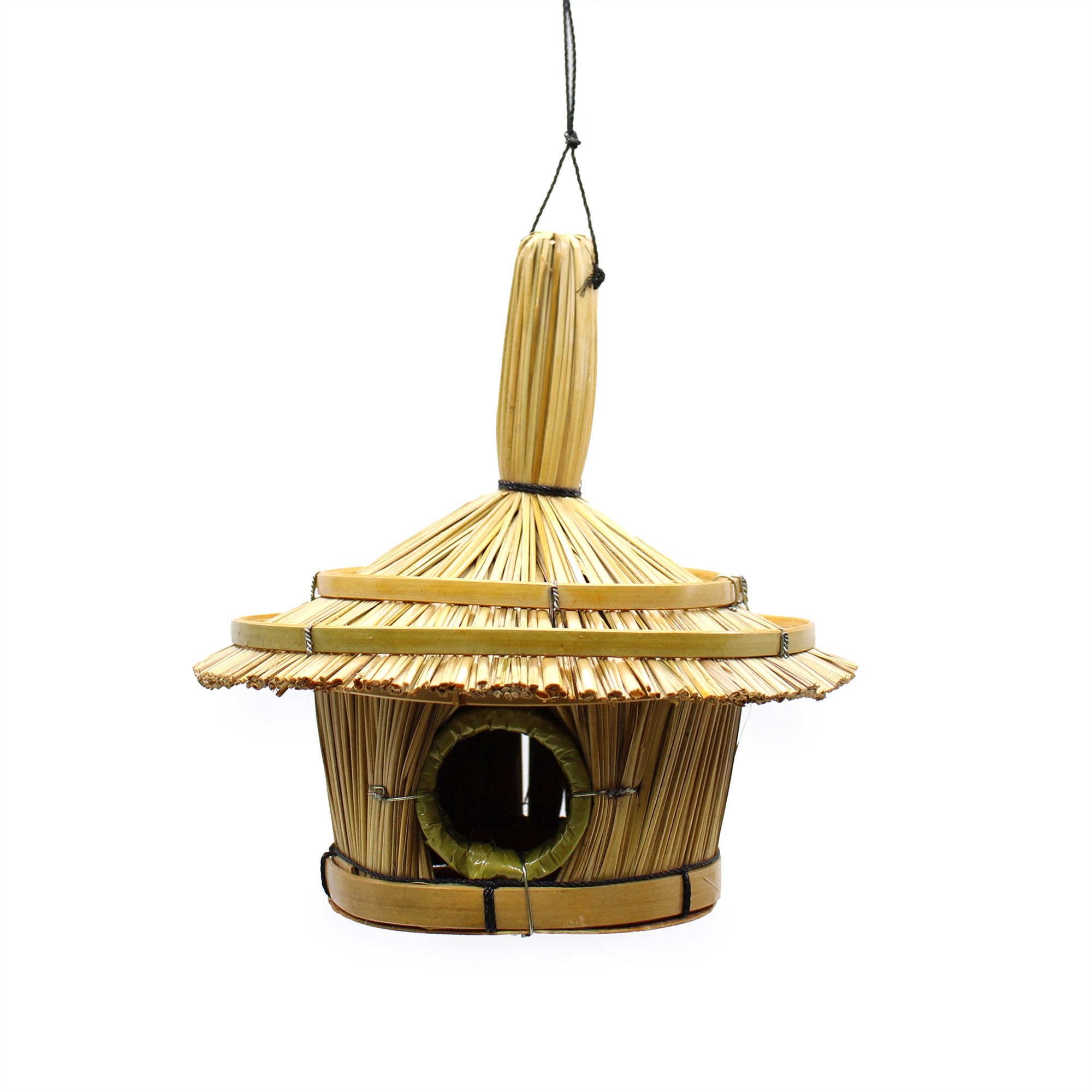 Small Round Seagrass Bird Box - Image 2