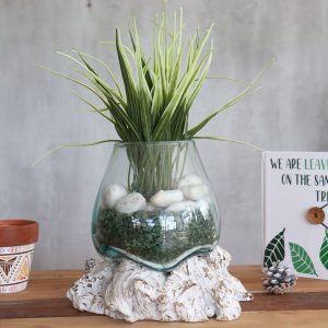 Molten Glass on Whitewash Wood - Small Bowl