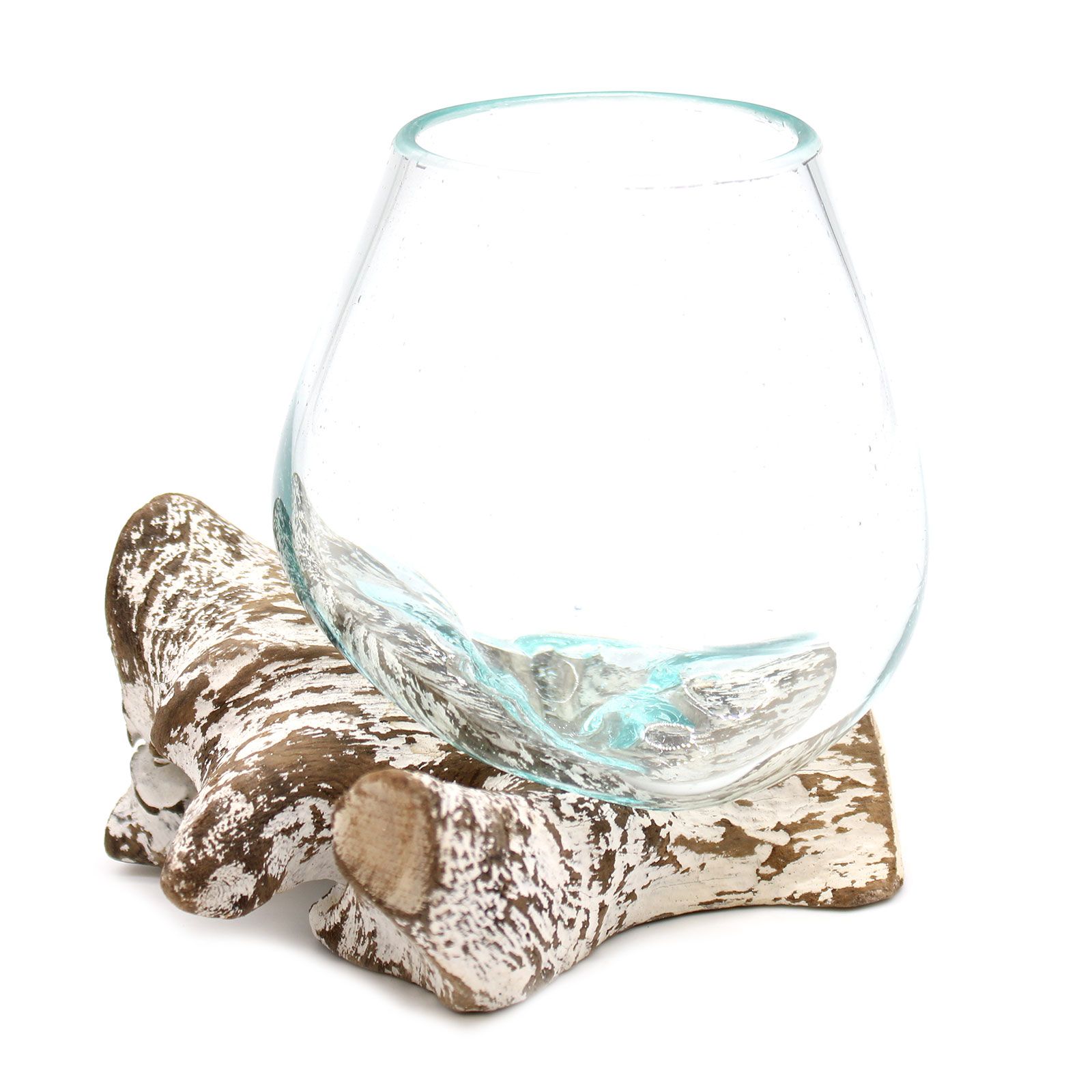 Molten Glass on Whitewash Wood - Small Bowl - Image 4
