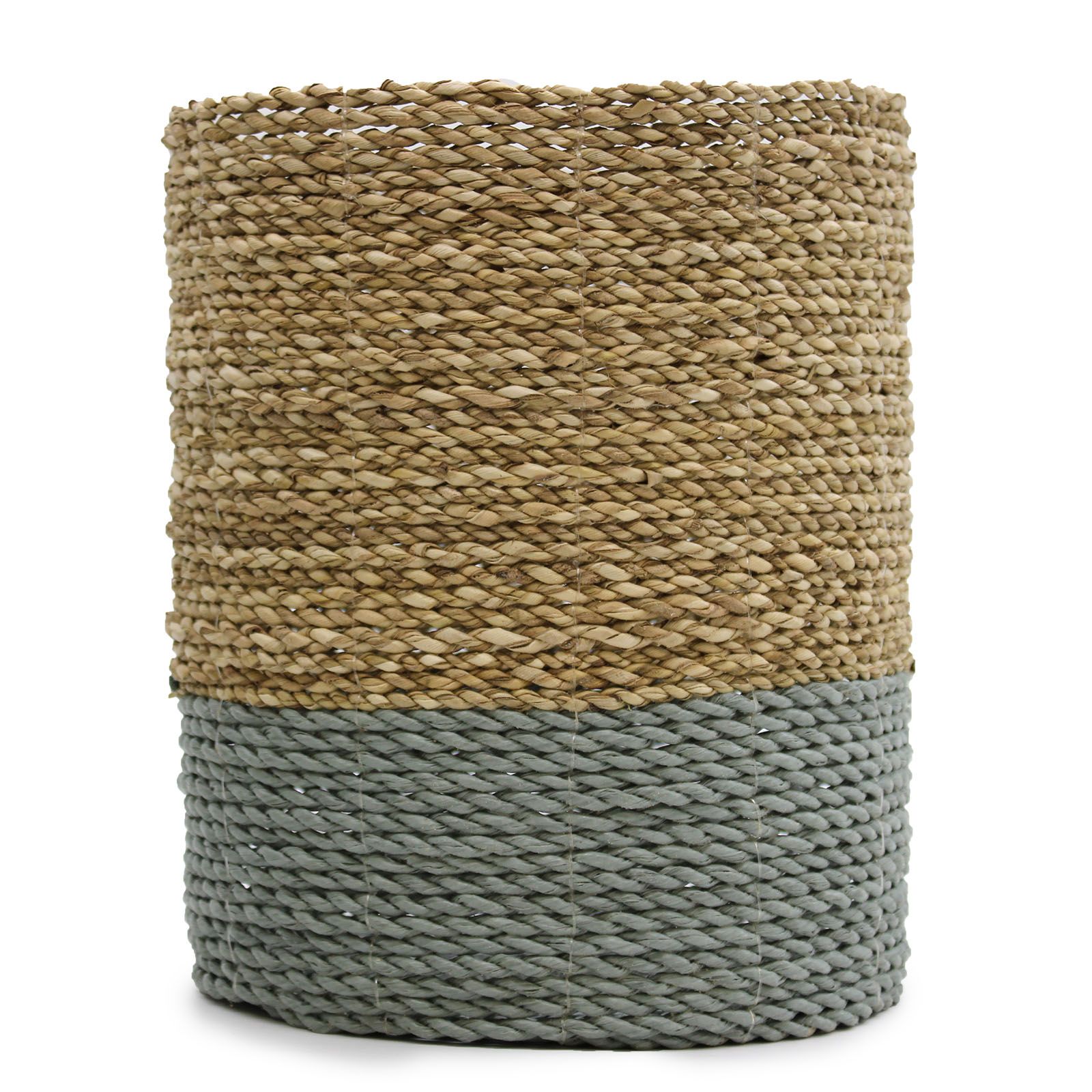 Seagrass & Abu-Abu Raffia Set - 2 Vase & 2 Bins - Image 5