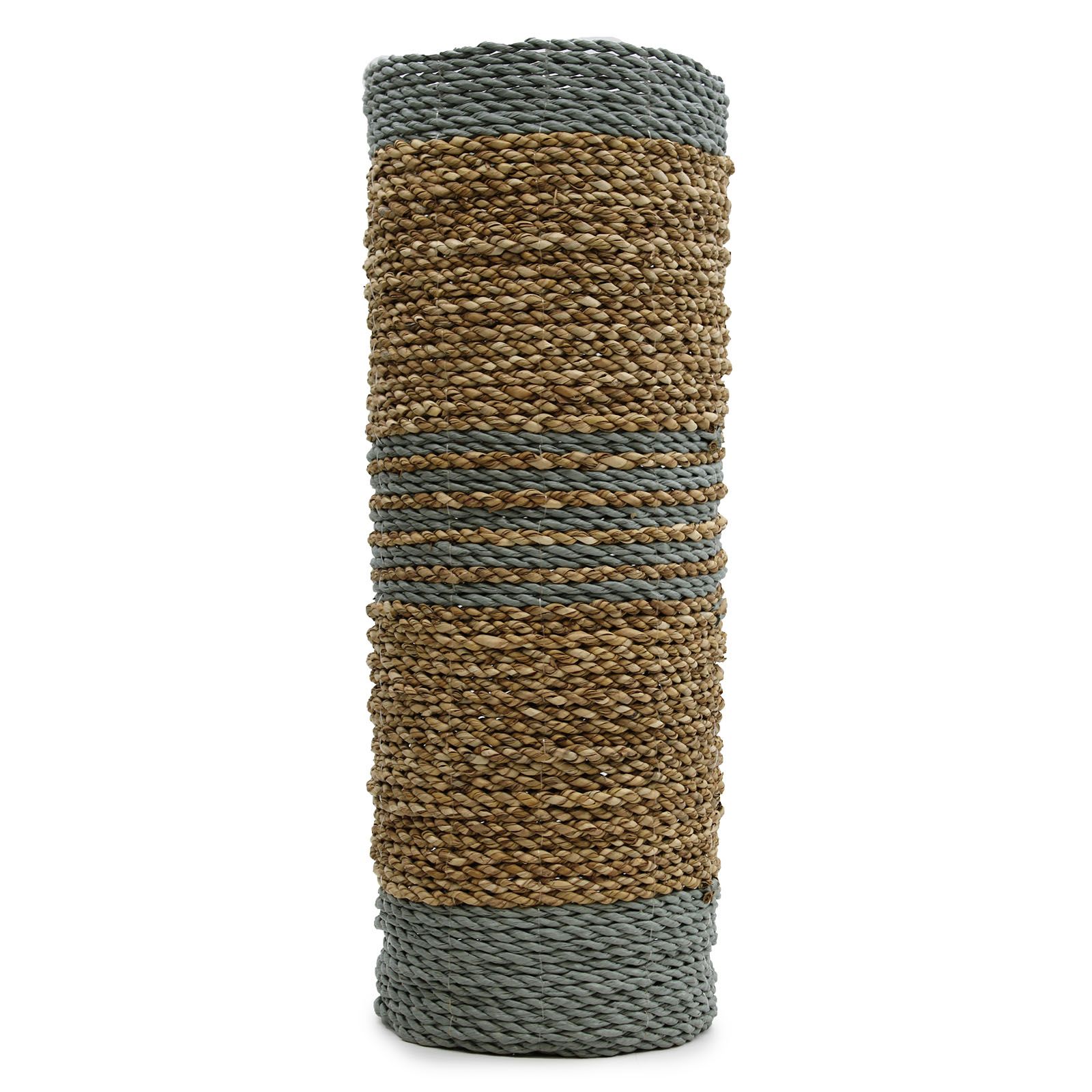 Seagrass & Abu-Abu Raffia Set - 2 Vase & 2 Bins - Image 7