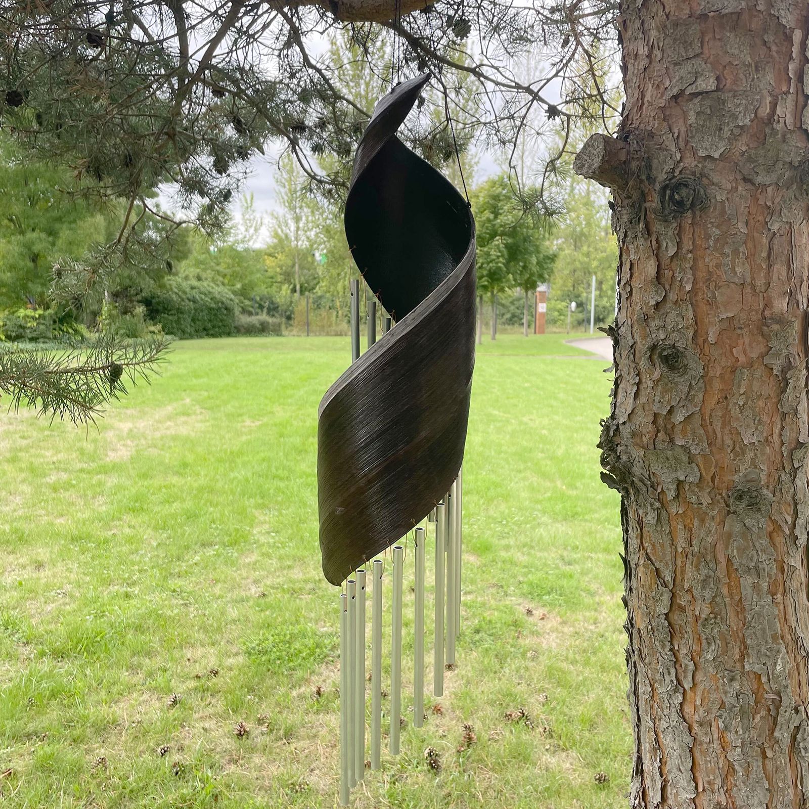 Coconut Leaf Wind Chimes - Chocolate - Image 2
