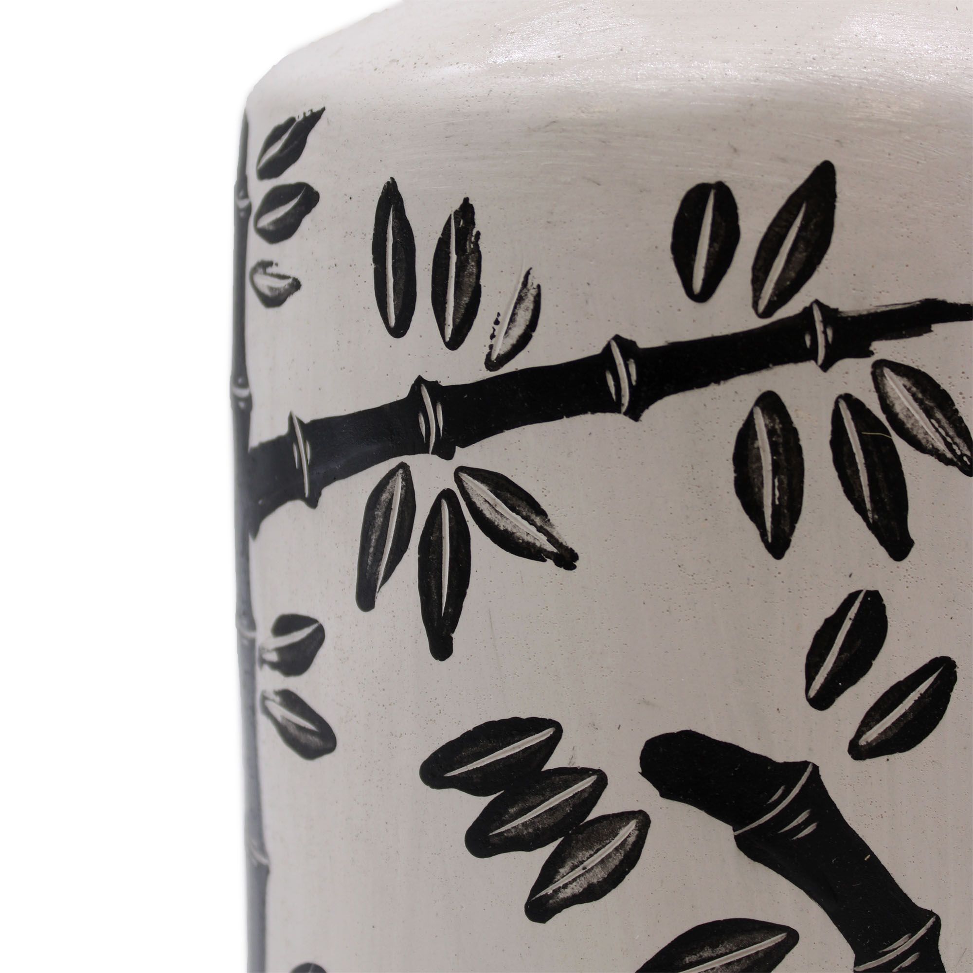 Bamboo Motif Straight Vase - Natural - Image 3