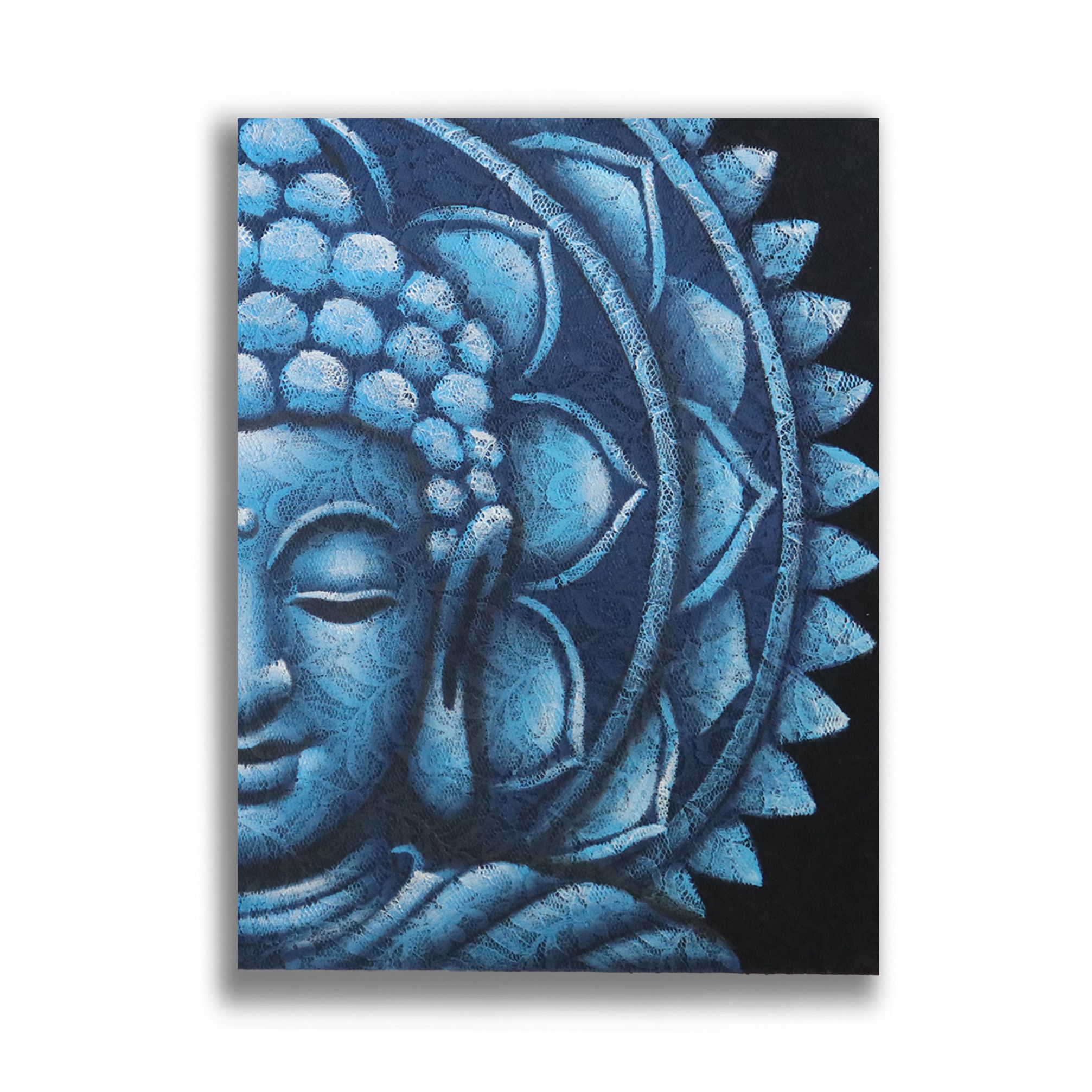 Blue Half Buddha Mandala 60x80cm - Image 2