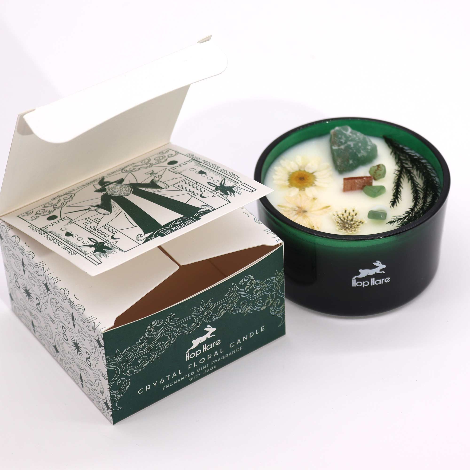 Hop Hare Crystal Magic Flower Candle - The Magician - Image 2