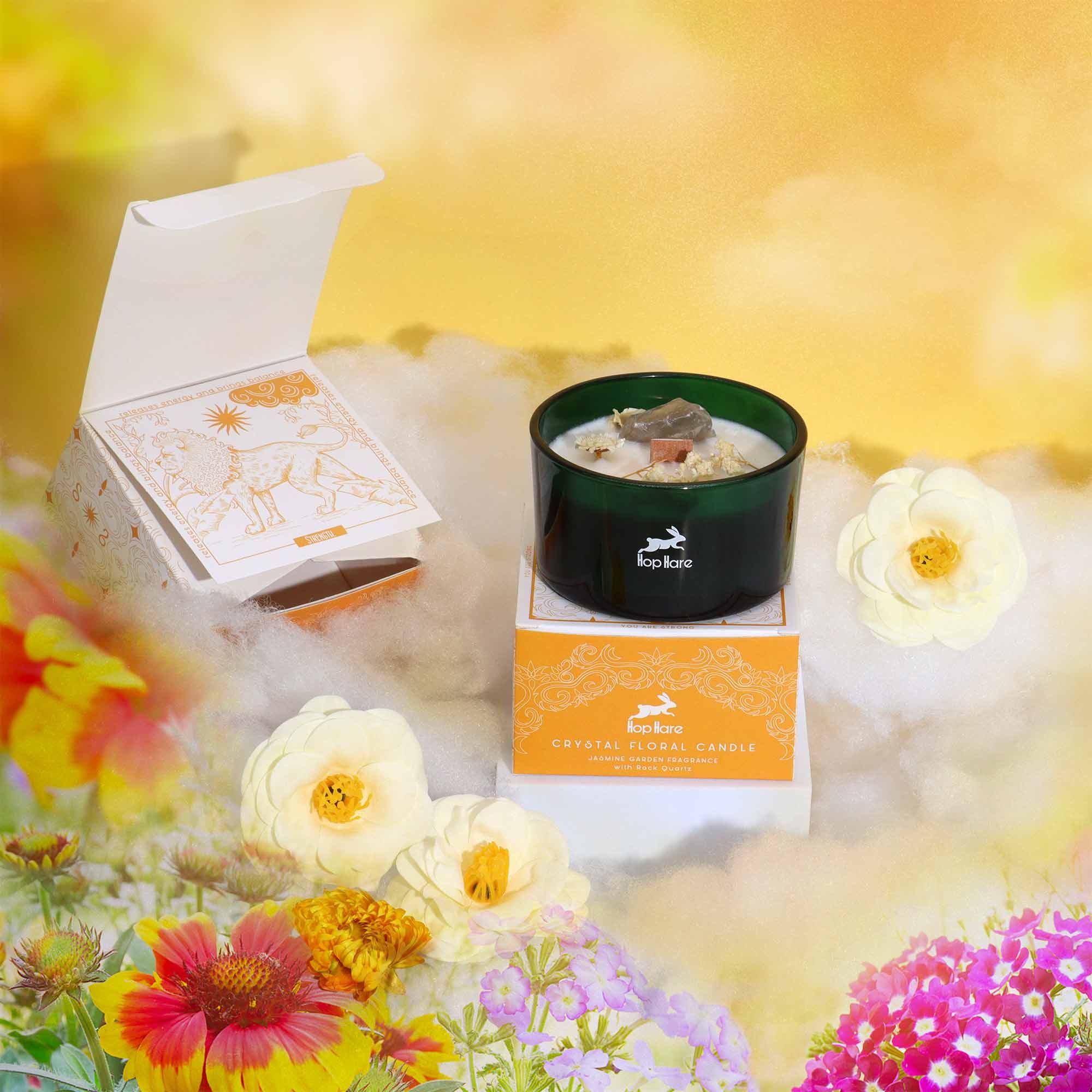 Hop Hare Crystal Magic Flower Candle - The Lion - Image 5