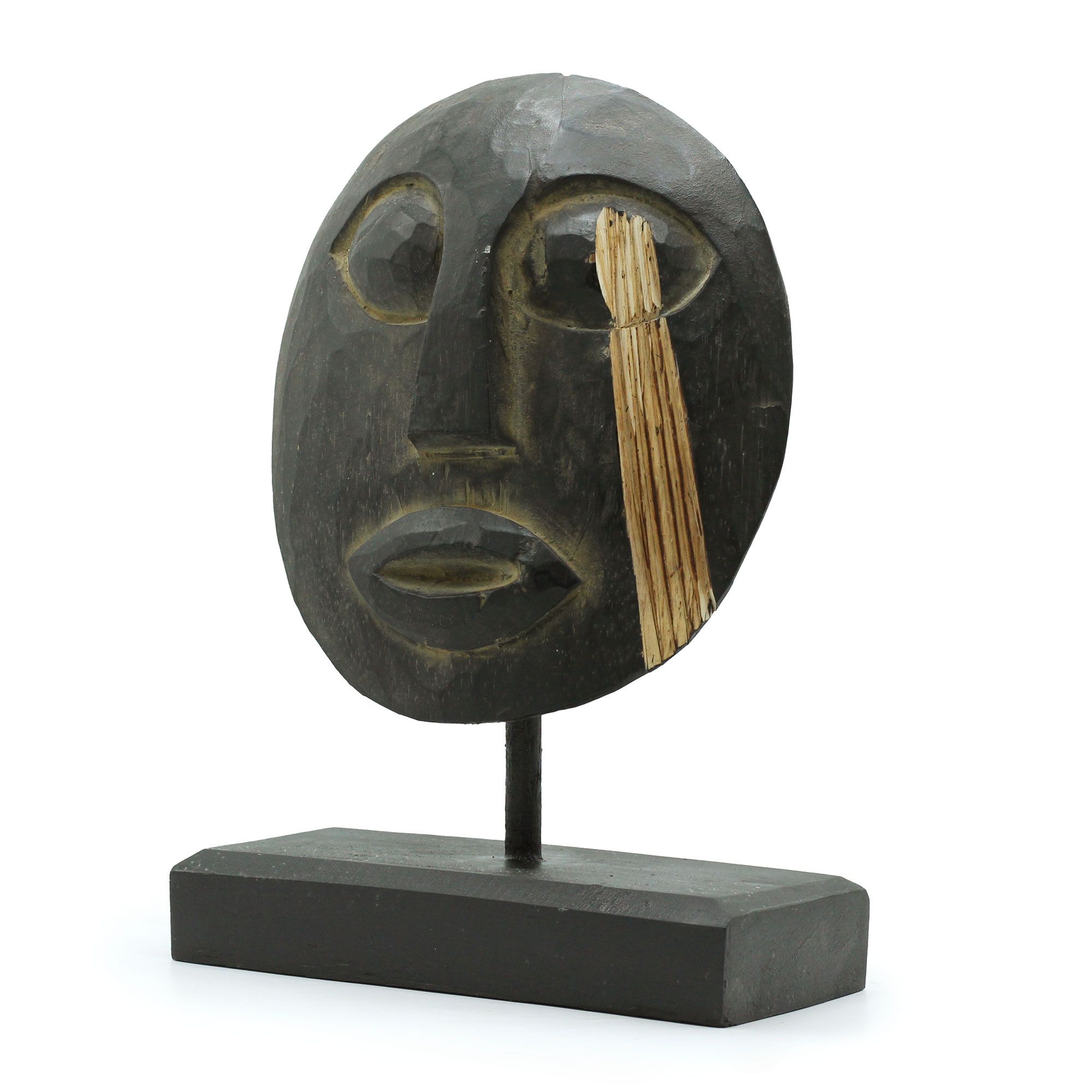 Timor Tribal Decorative Mask - Black 27x20cm - Image 3