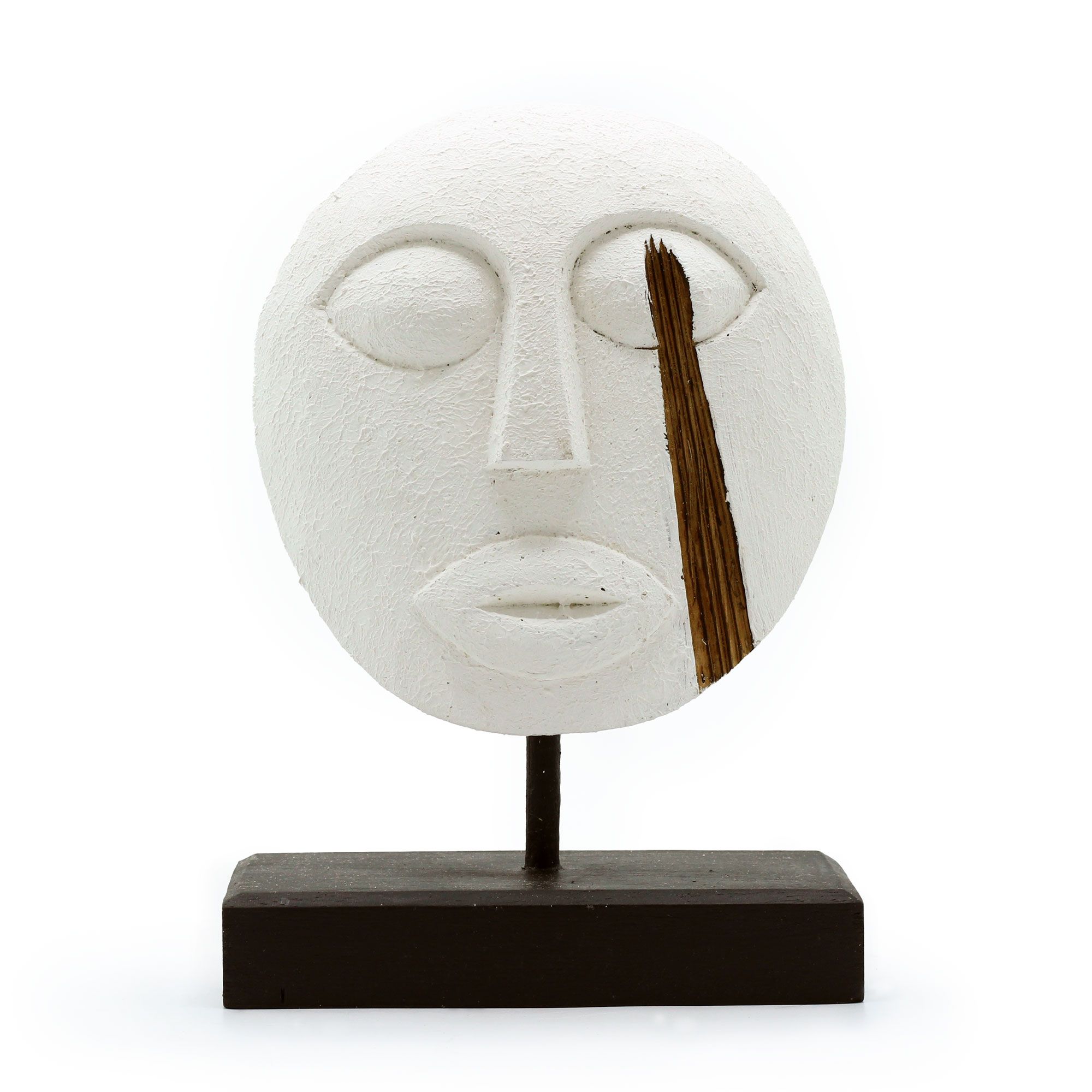 Timor Tribal Decorative Mask - White - Image 2