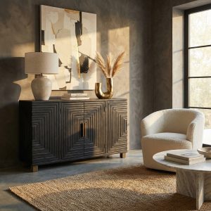Lennox Black 2 Door Sideboard