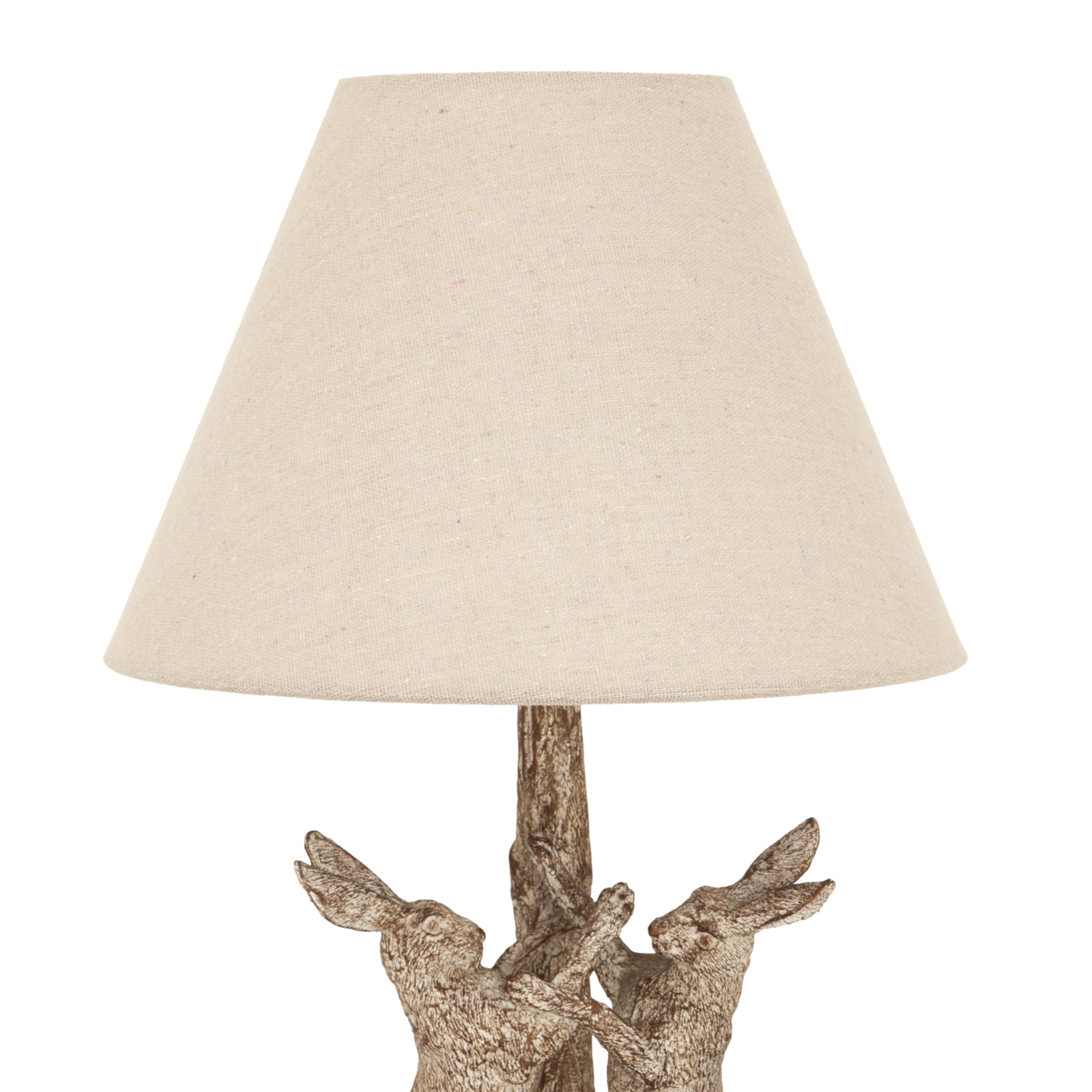 Stonewashed Marching Hares Lamp With Linen Shade - Image 2