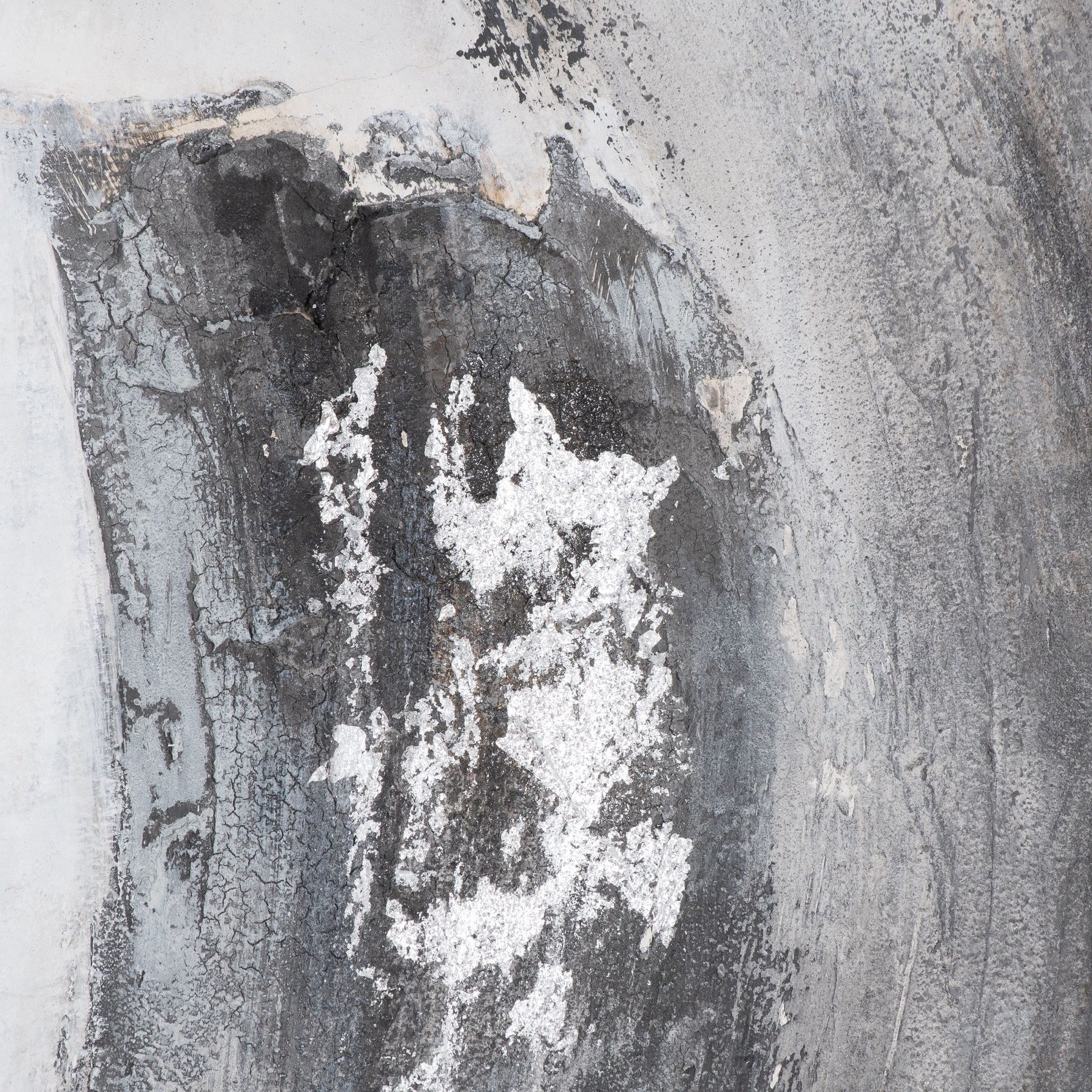 Galaxy Silver And Grey Hand Painted Canvas - Image 3