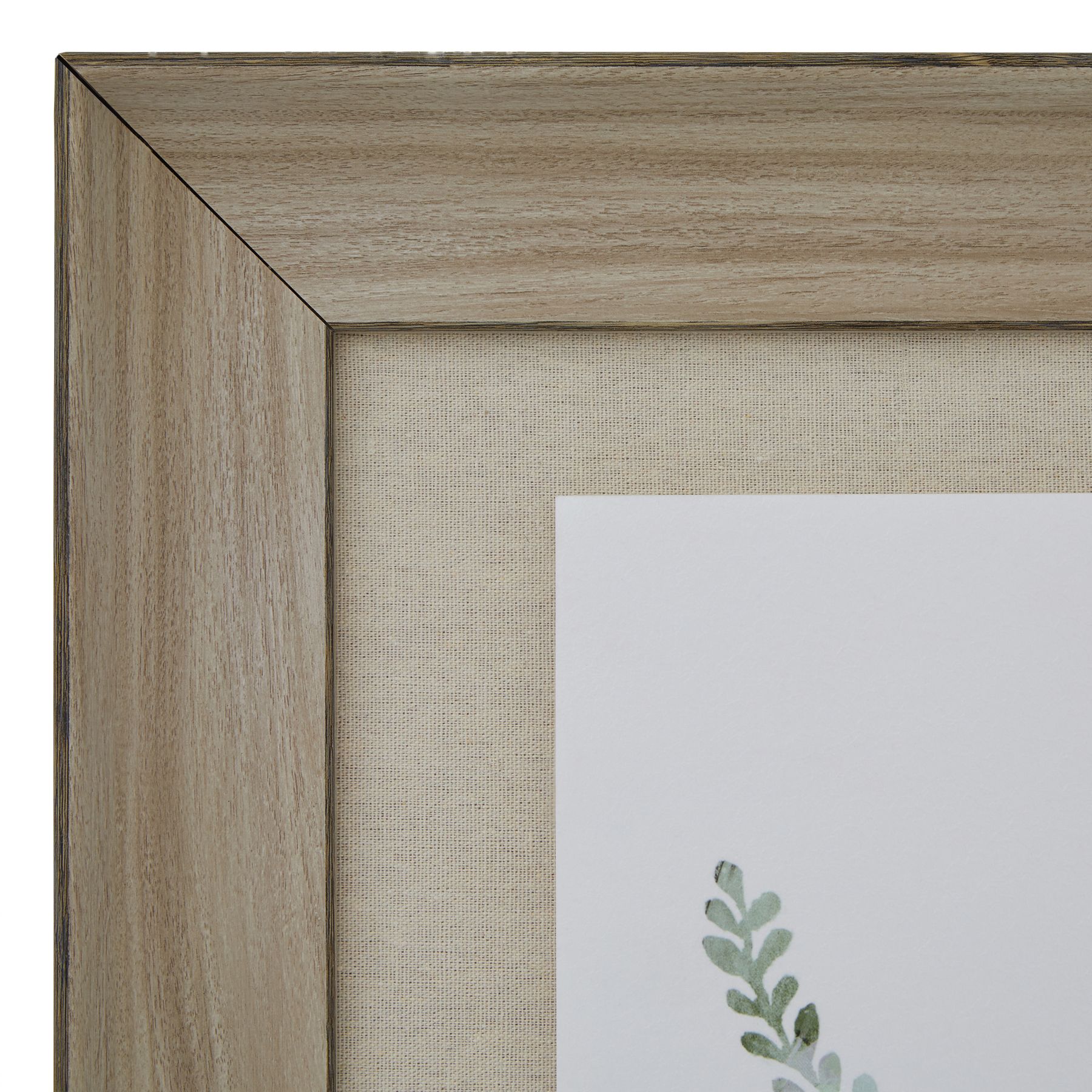 Watercolour Delicate Fern In Washed Wood Frame - Image 3