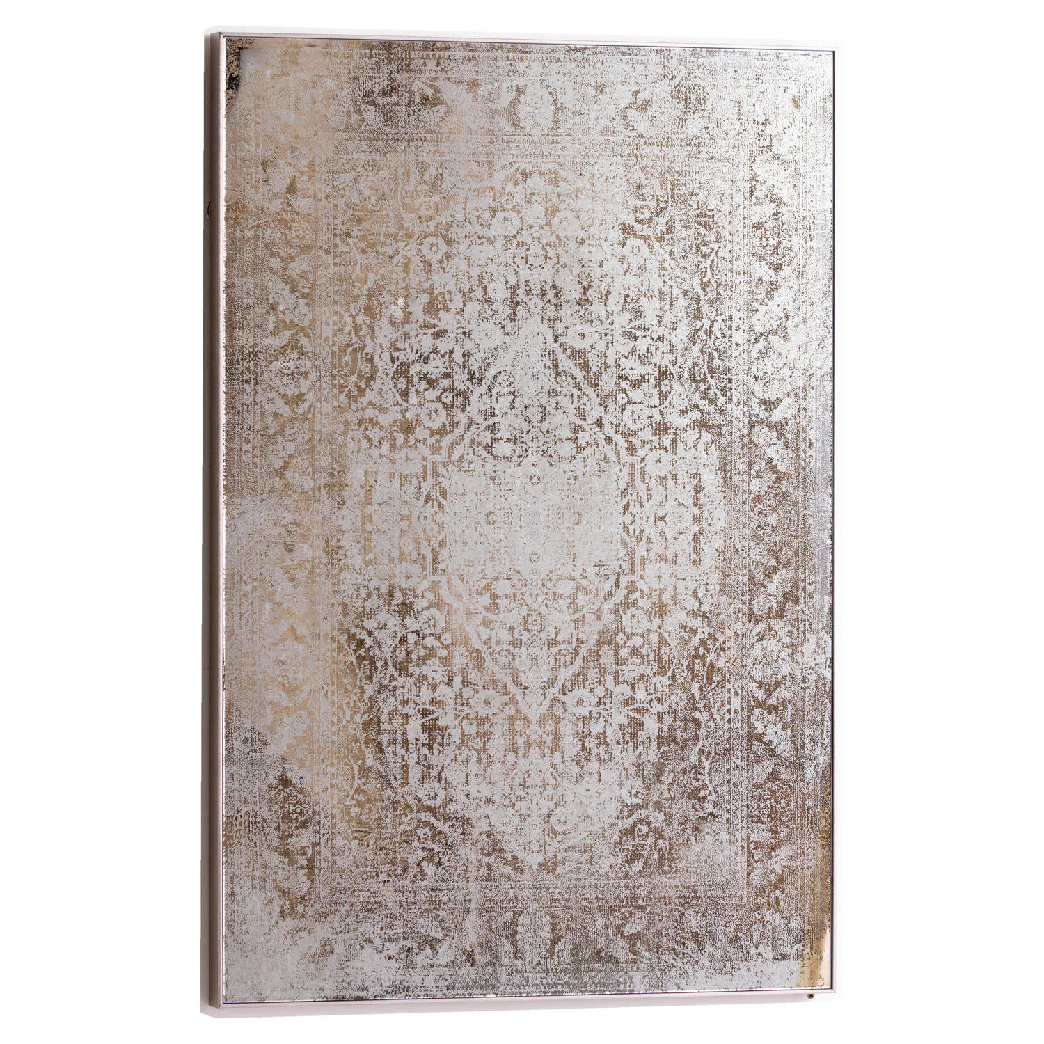 Antique Etched foxed Wall Art Mirror - Image 3