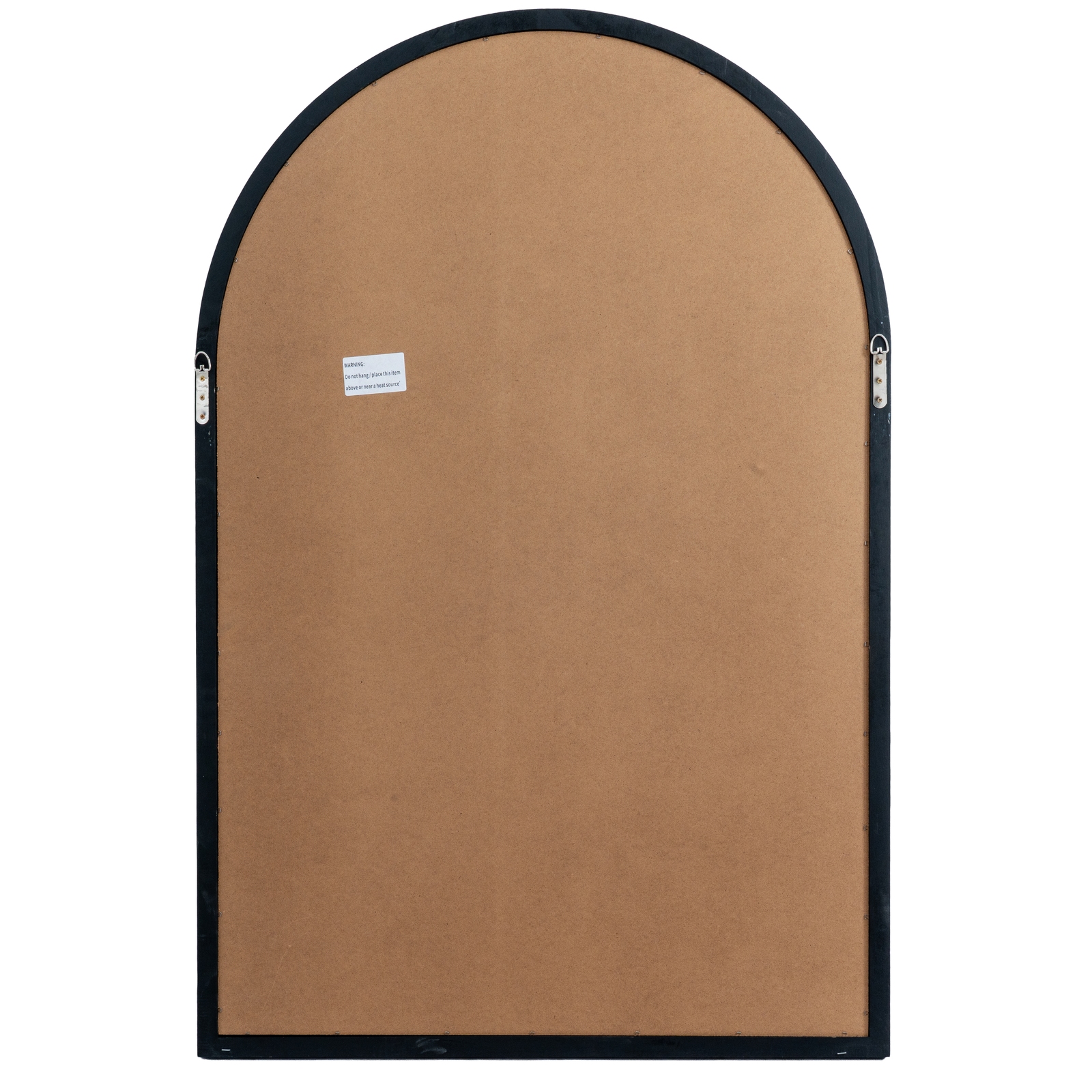 Black Wood Arched Window Mirror - Image 6