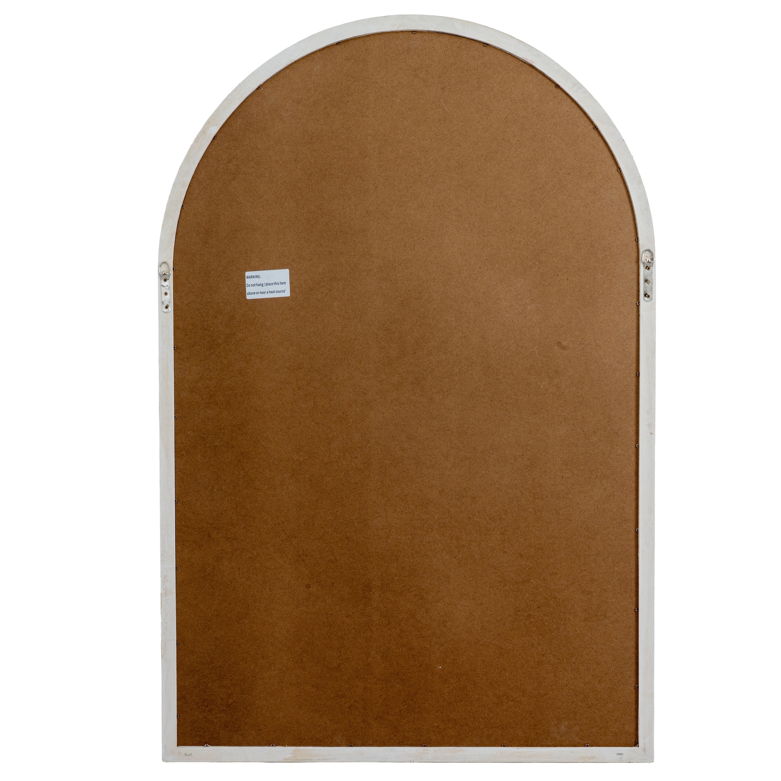 Washed Wood Arched Window Mirror - Image 6
