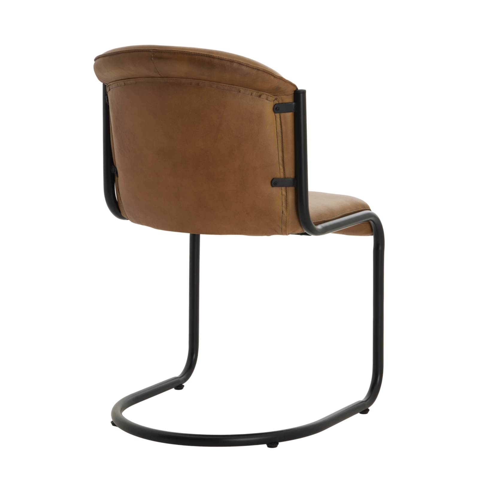 Billy Leather Curved Dining Chair - Image 3