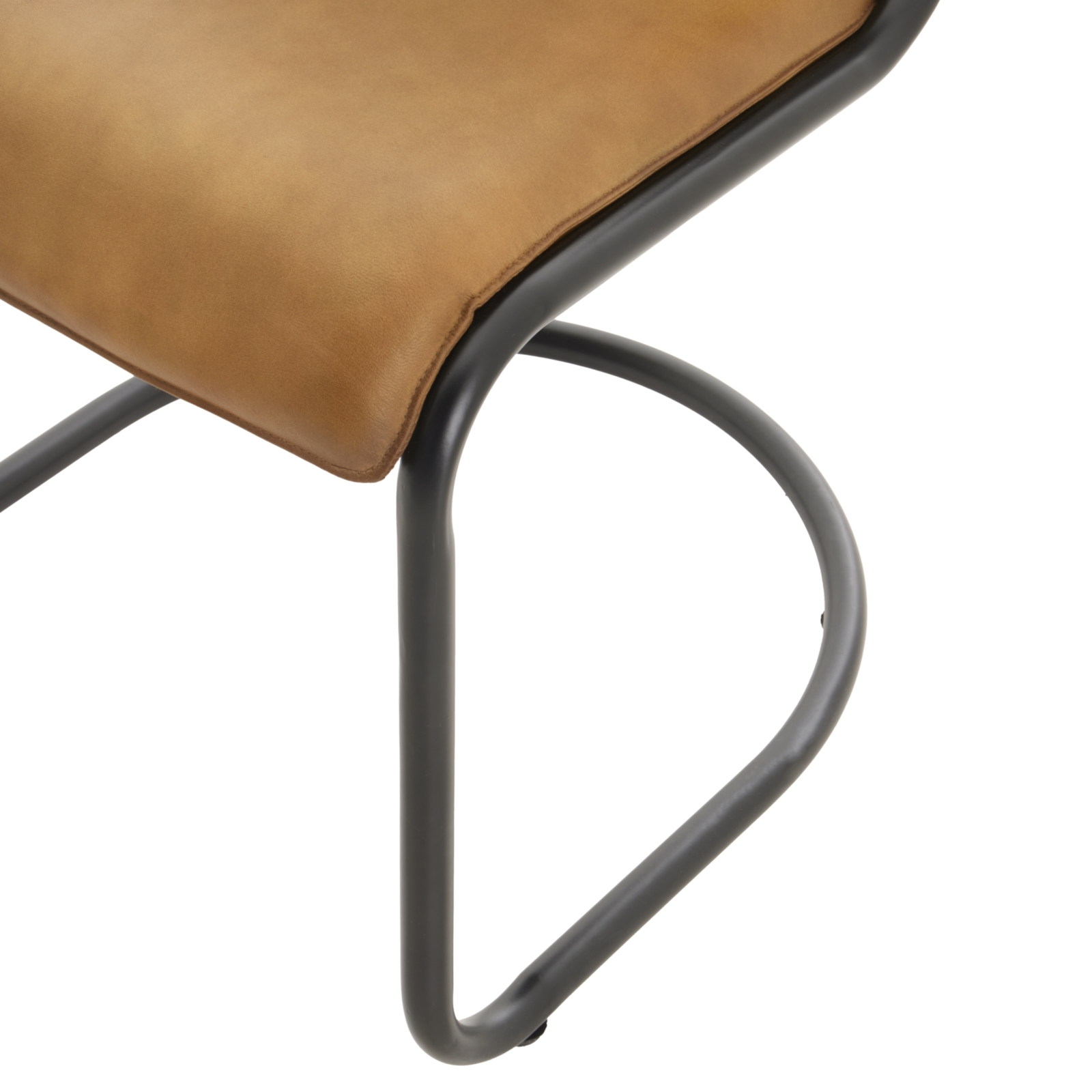 Billy Leather Curved Dining Chair - Image 4