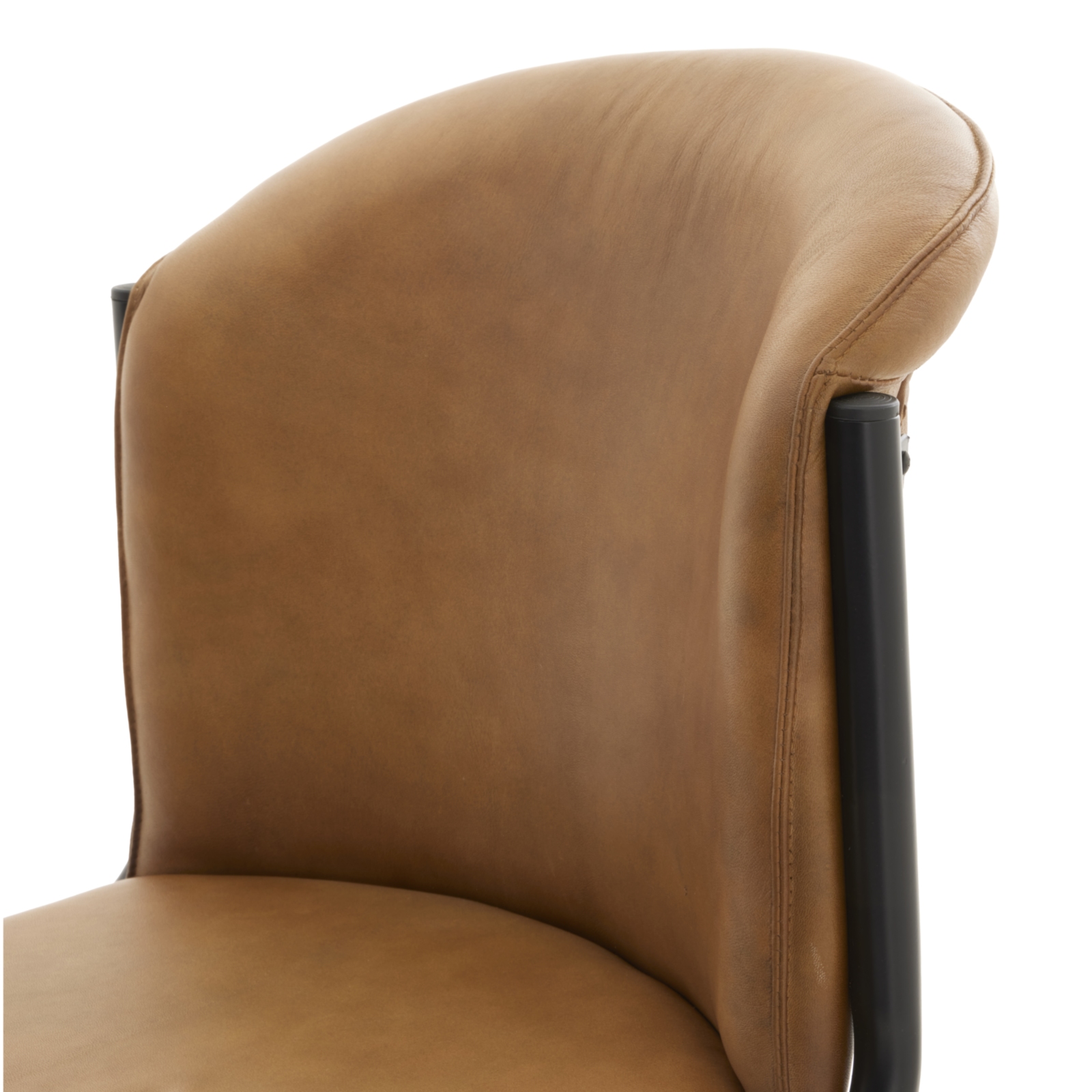 Billy Leather Curved Dining Chair - Image 6