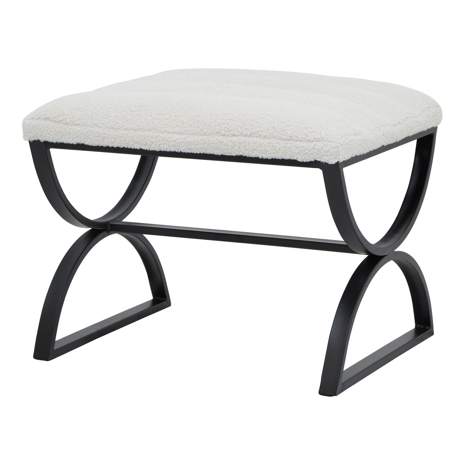 Boucle Ribbed Foot Stool - Image 2