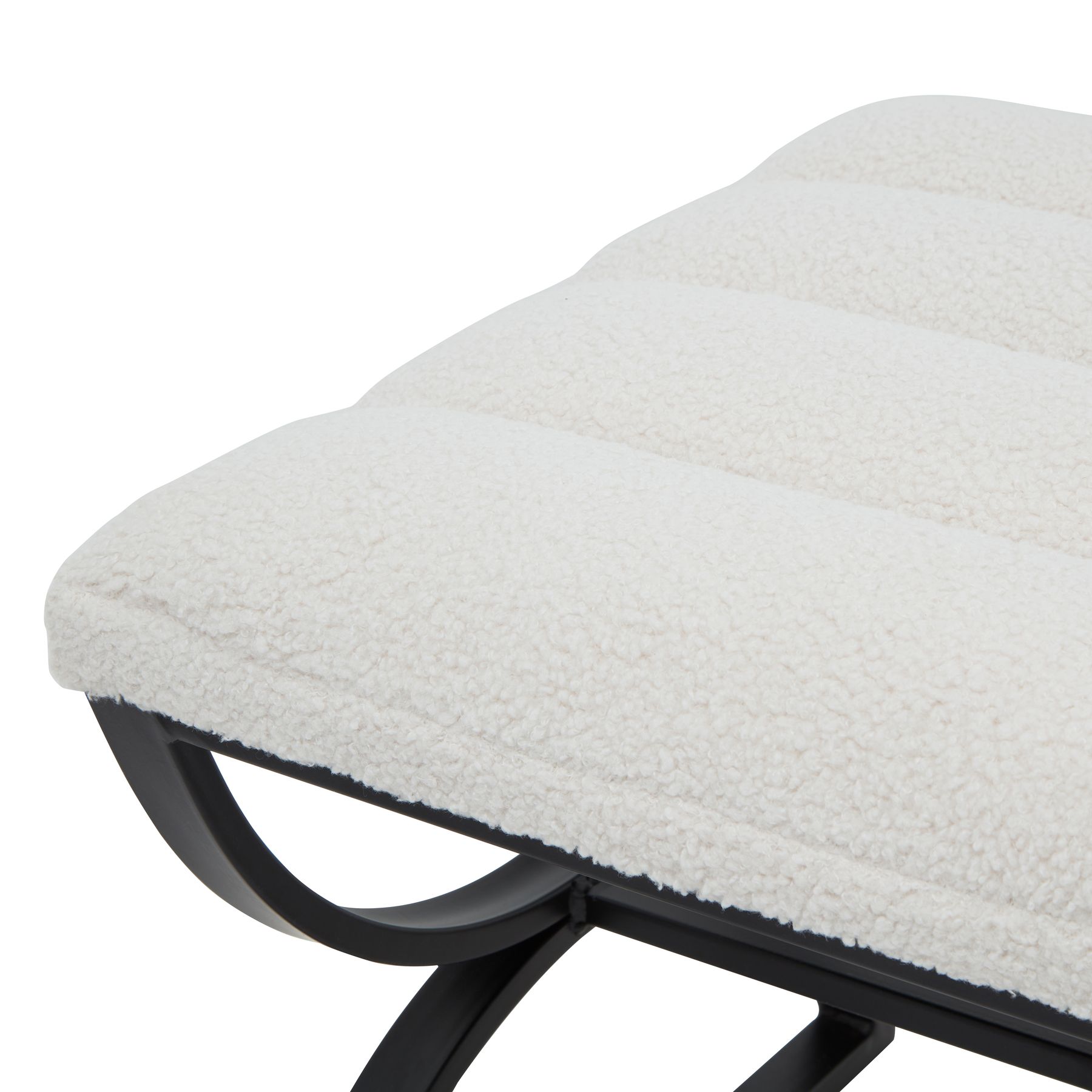 Boucle Ribbed Foot Stool - Image 3