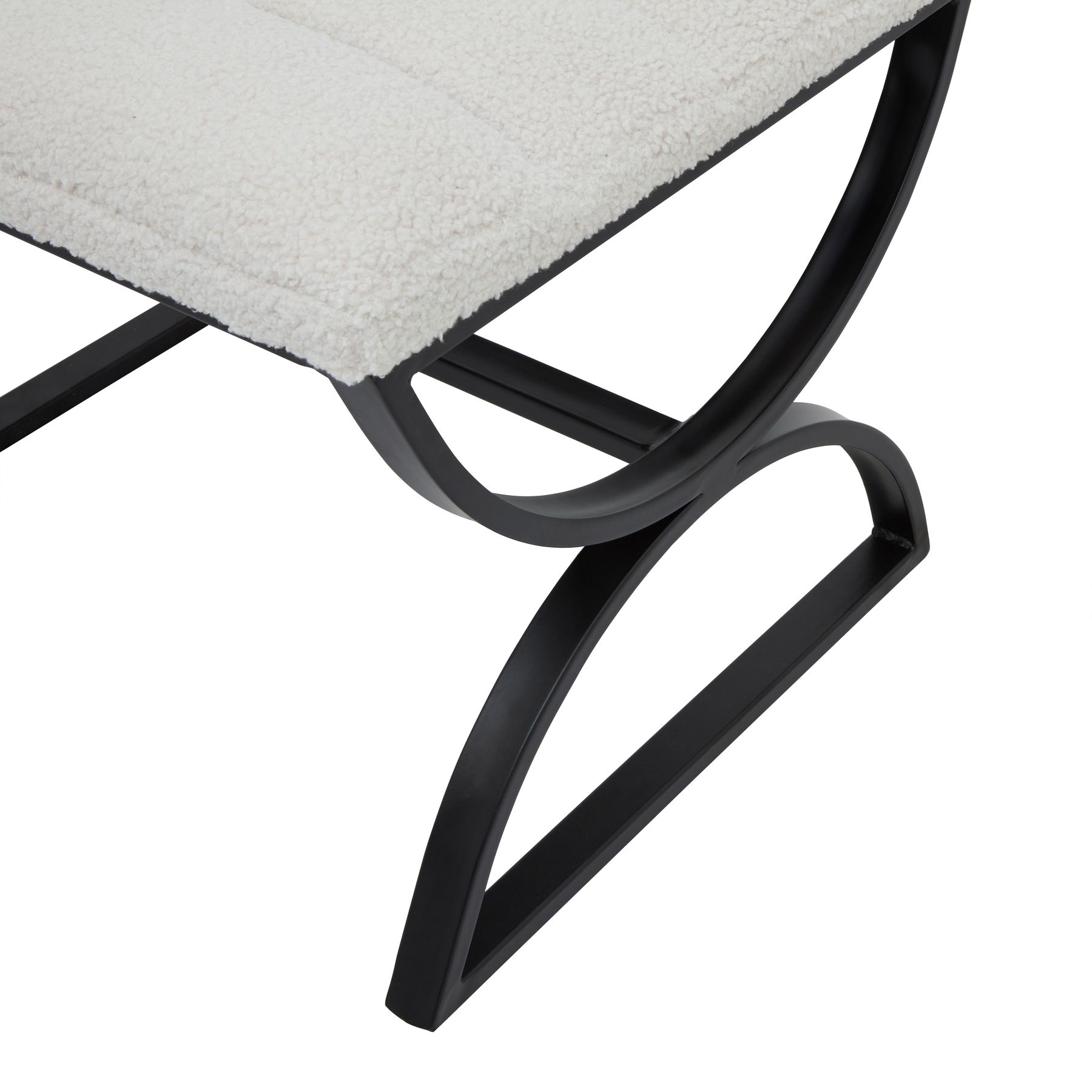 Boucle Ribbed Foot Stool - Image 4