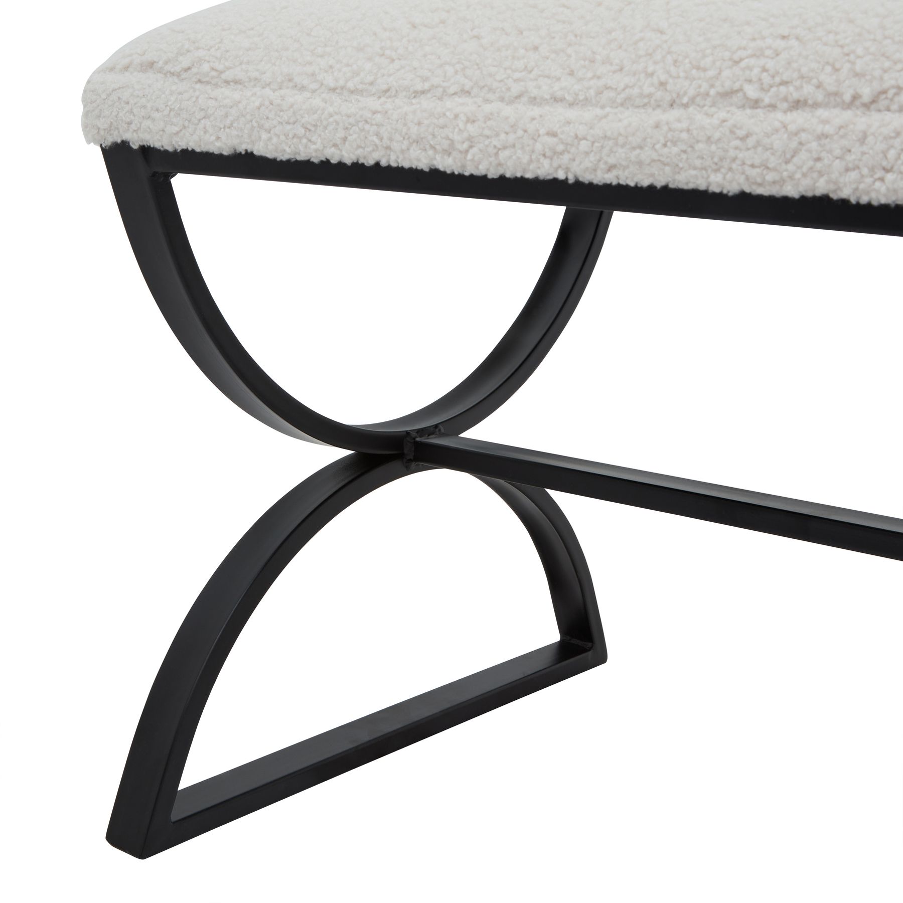 Boucle Ribbed Foot Stool - Image 5