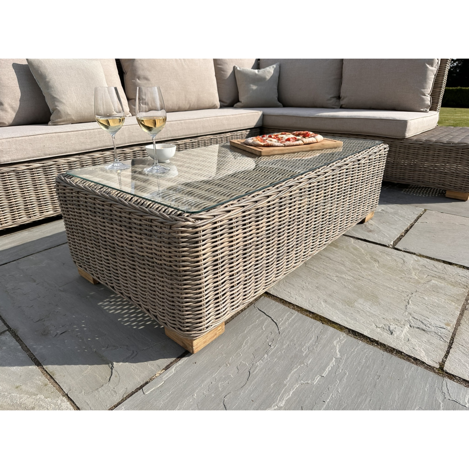 Capri Collection Outdoor Large Corner And Coffee Table Set - Image 2