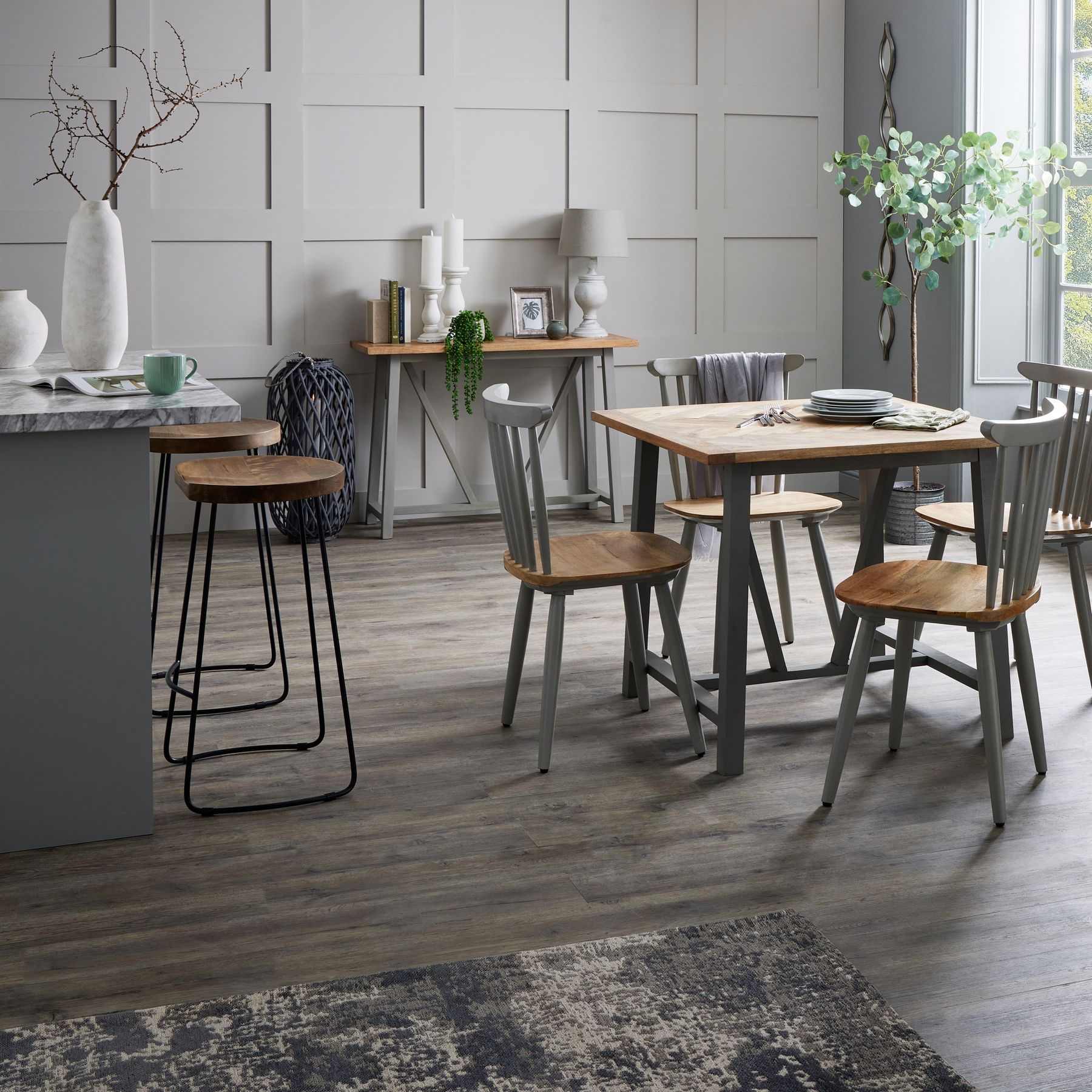 Franklin Hardwood Shaped Bar Stool - Image 2