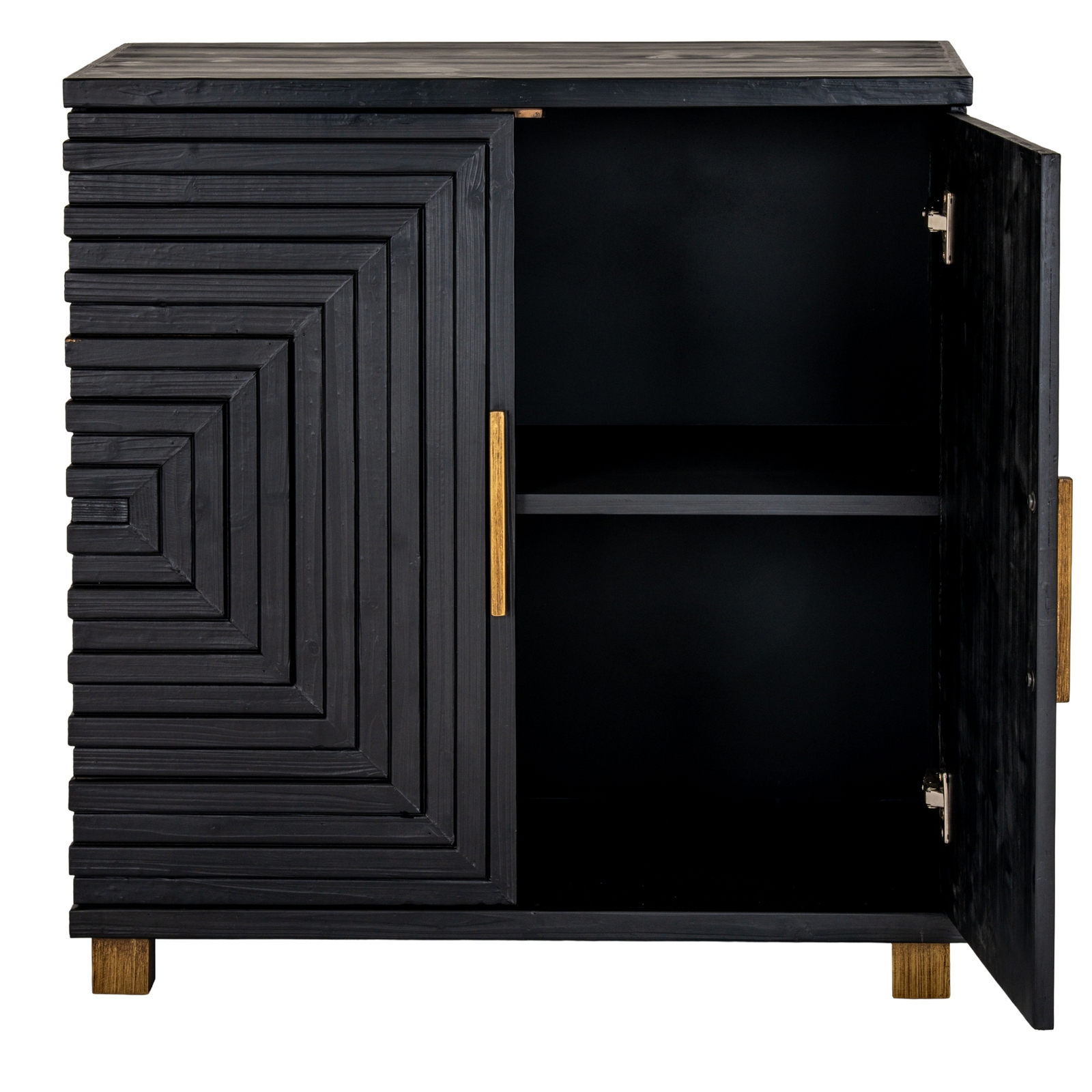 Lennox Black 2 Door Side Cupboard - Image 4