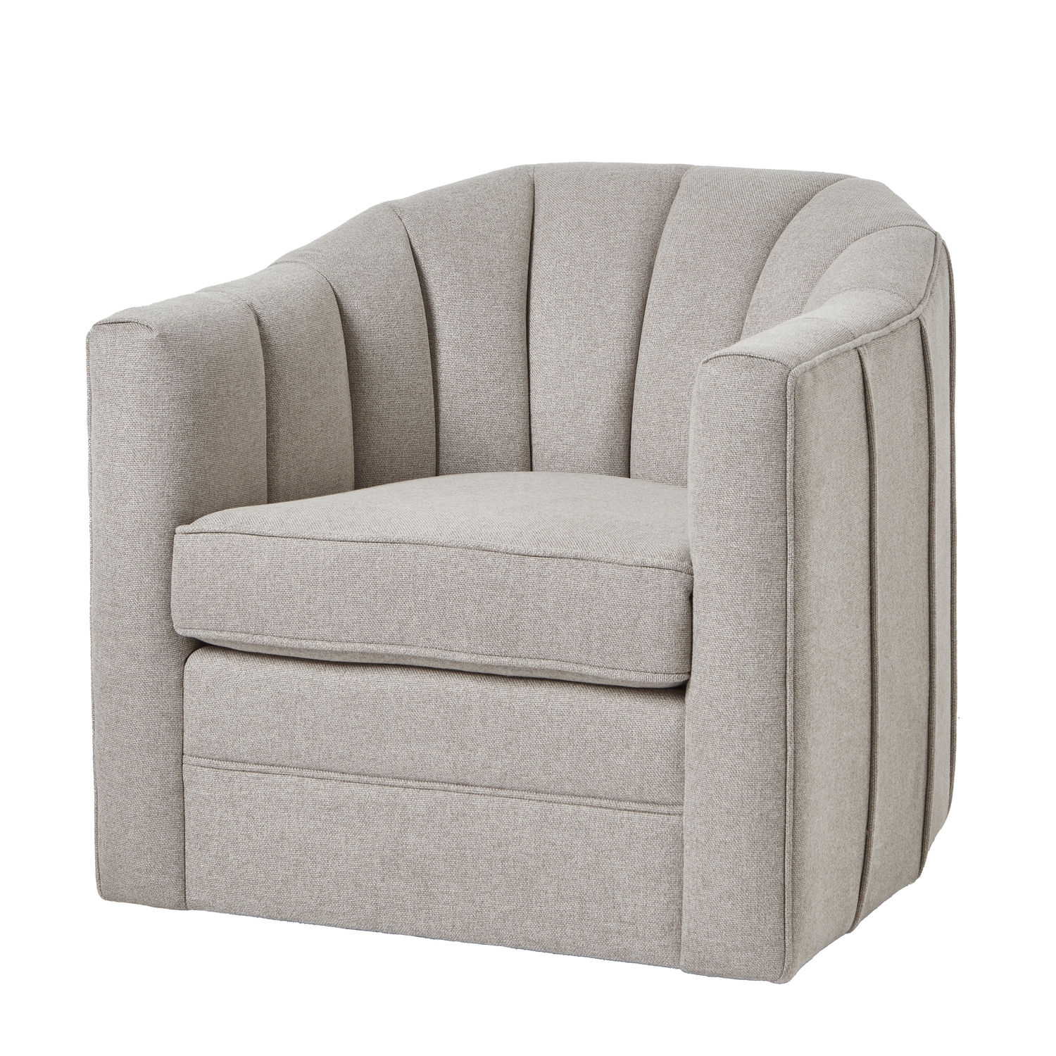 Lily Swivel Chair In Oatmeal Twill - Image 2