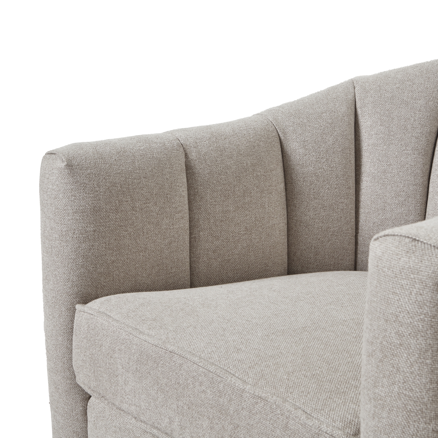 Lily Swivel Chair In Oatmeal Twill - Image 5