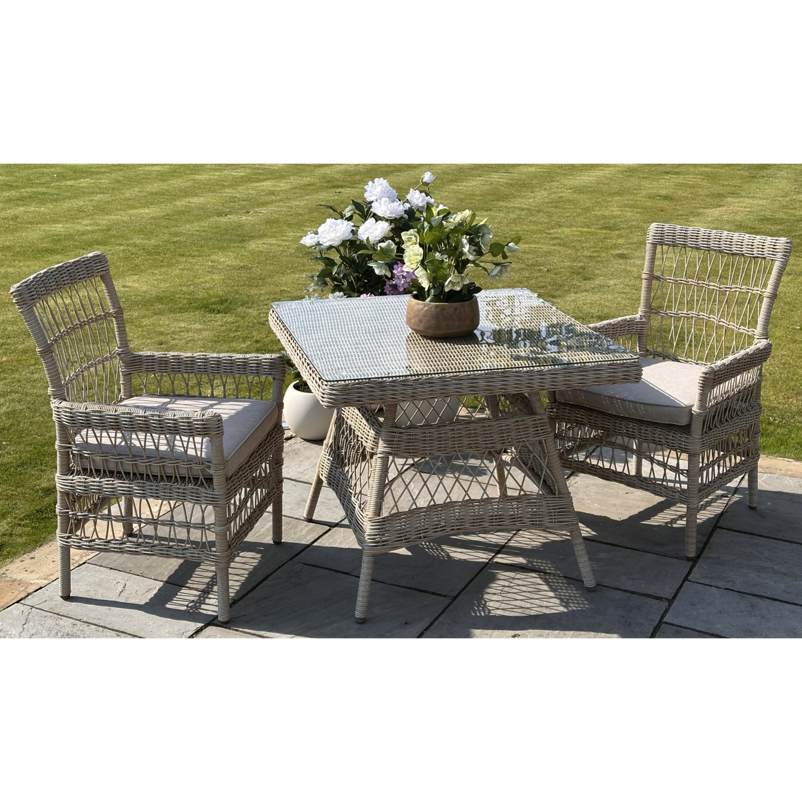 Provence Collection Outdoor 4 Seater Dining Set - Image 3