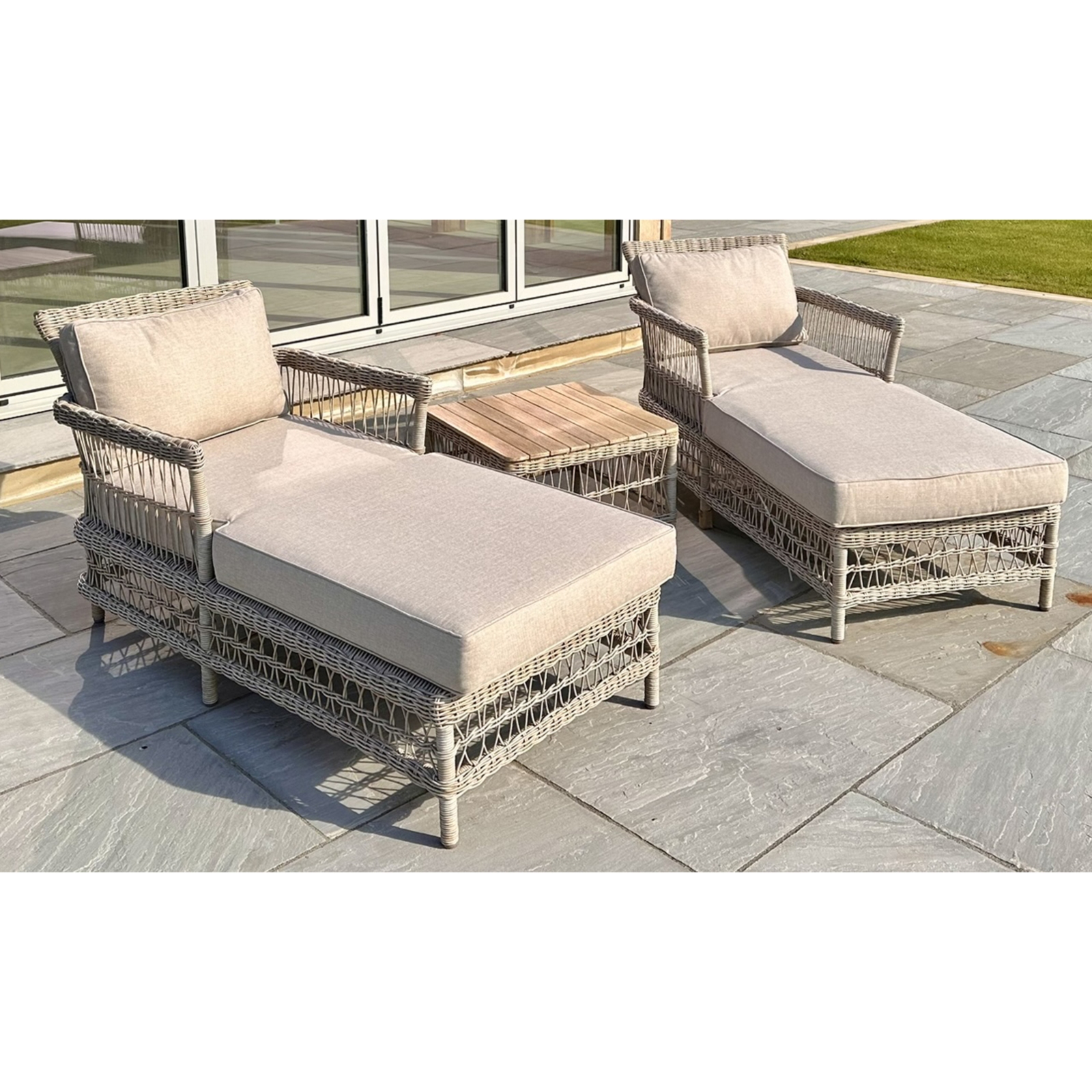 Provence Collection Outdoor Sun Lounger Set - Image 2