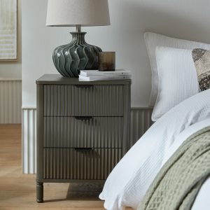 Reed Collection 3 Drawer Bedside Table
