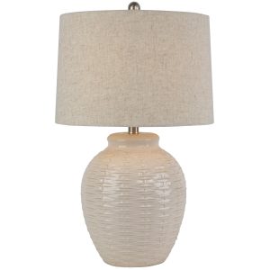 Basketweave Ceramic Table Lamp