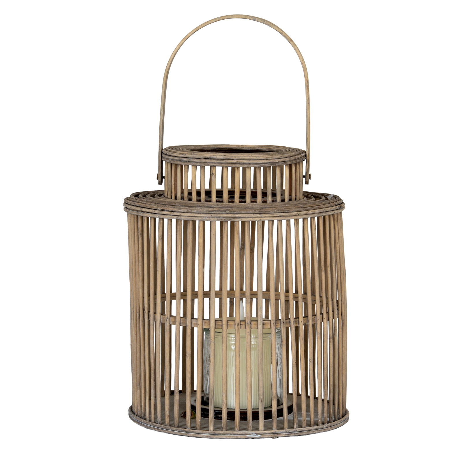 Cylinder Wicker Lantern - Image 2