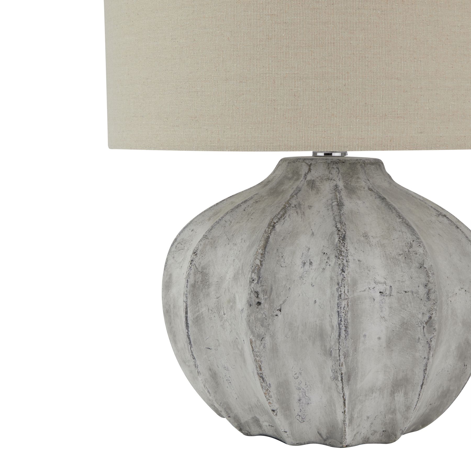 The Darcy Antique White Flute Lamp - Image 2