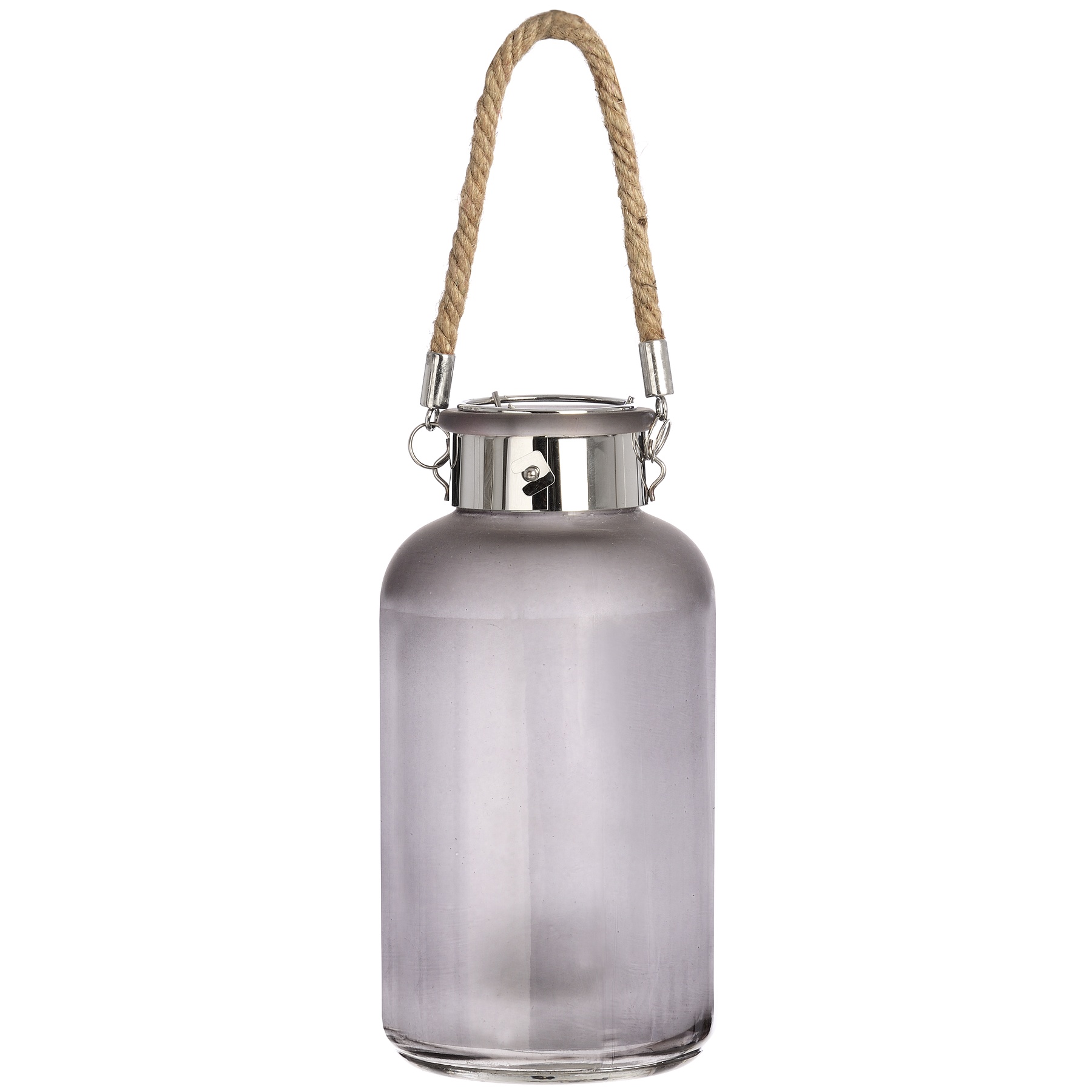 Frosted Grey Glass Lantern - Image 2