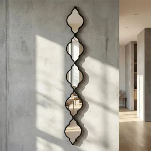 Black Quarterfoil Decorative Hanging Mirror