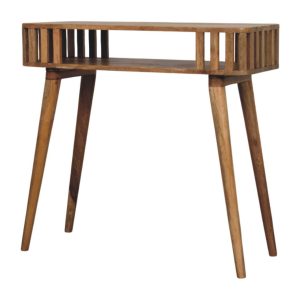 Slatted Oak-ish Console