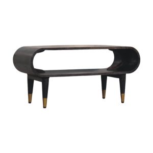 Curved Edge Media with Brass Accents