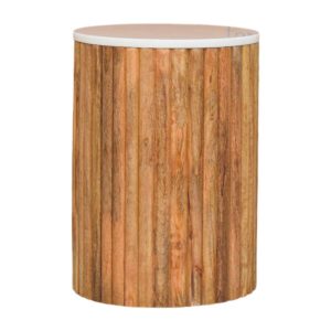 Fluted Marble Side Table