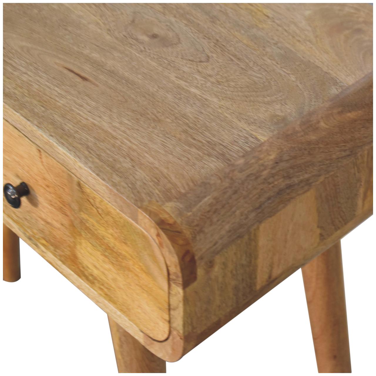 Oak-ish Curved Hallway Table - Image 5