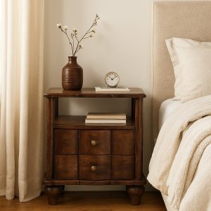 Lume Roasted Shelf Bedside Table