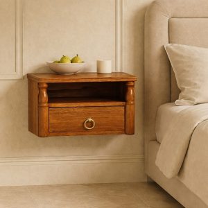 Turned Pillar Wall Nightstand