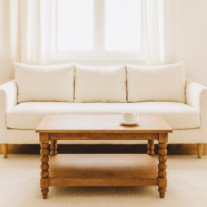 Spindle Golden Teak Coffee Table