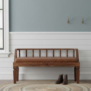 Bordeaux Leather Bench